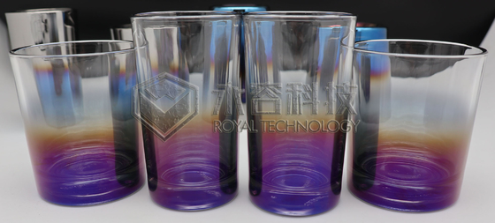 ガラスカップ用PVD ARCイオンプレーティングマシン-虹、緑、青、紫、金、琥珀色