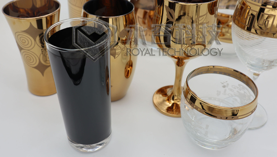 ガラス製品PVDの金のコーティング、ガラス プロダクトの2側面PVDの金張り