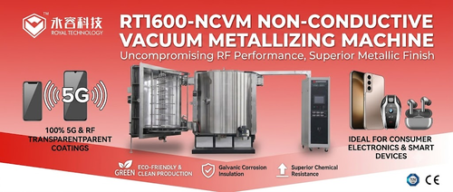 最新の企業ニュース RT1600-NCVM 非導電性金属化用デュアルテクノロジーPVD真空コーティング装置