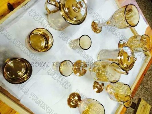 良い価格 ガラスはローズの金PVDのコーティング/0.5 - 3のサービス ミクロンの薄膜のコーティング震動させます オンライン