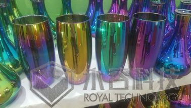 Shishaのガラス虹の装飾的なコーティング、ガラス製品PVDの真空メッキ、ガラスの灰皿の虹色