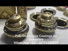 グラスウェア ゴールドプラチング マシン 2 面 金色反射,強い粘着性 TiN ゴールドコーティング